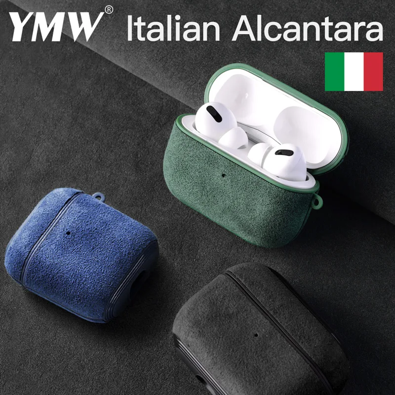 

YMW Алькантара чехол для AirPods Pro Роскошный чехол из искусственной кожи AirPod чехол для AirPods 2 & 1 чехол s, поддержка беспроводной зарядки