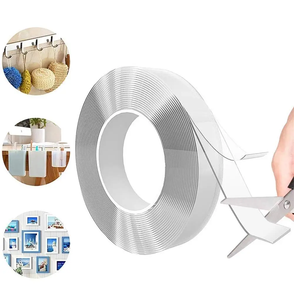 

2022 Nano Magic Tape Improvement Double Sided Tape Transparent No Trace Acrylic Reusable Waterproof Adhesive Tape Dropshipping