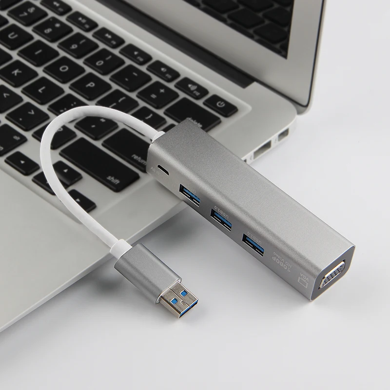 Адаптер AJIUYU USB-VGA Разветвитель USB 3 0 разветвитель мультипорт конвертер док-станция