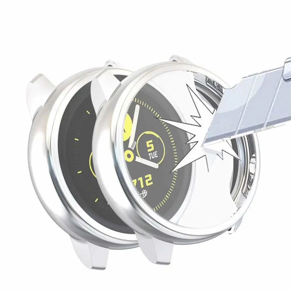 Защитный чехол с покрытием для Samsung Galaxy Watch Active 40 мм мягкий ТПУ защитный Active|Часы