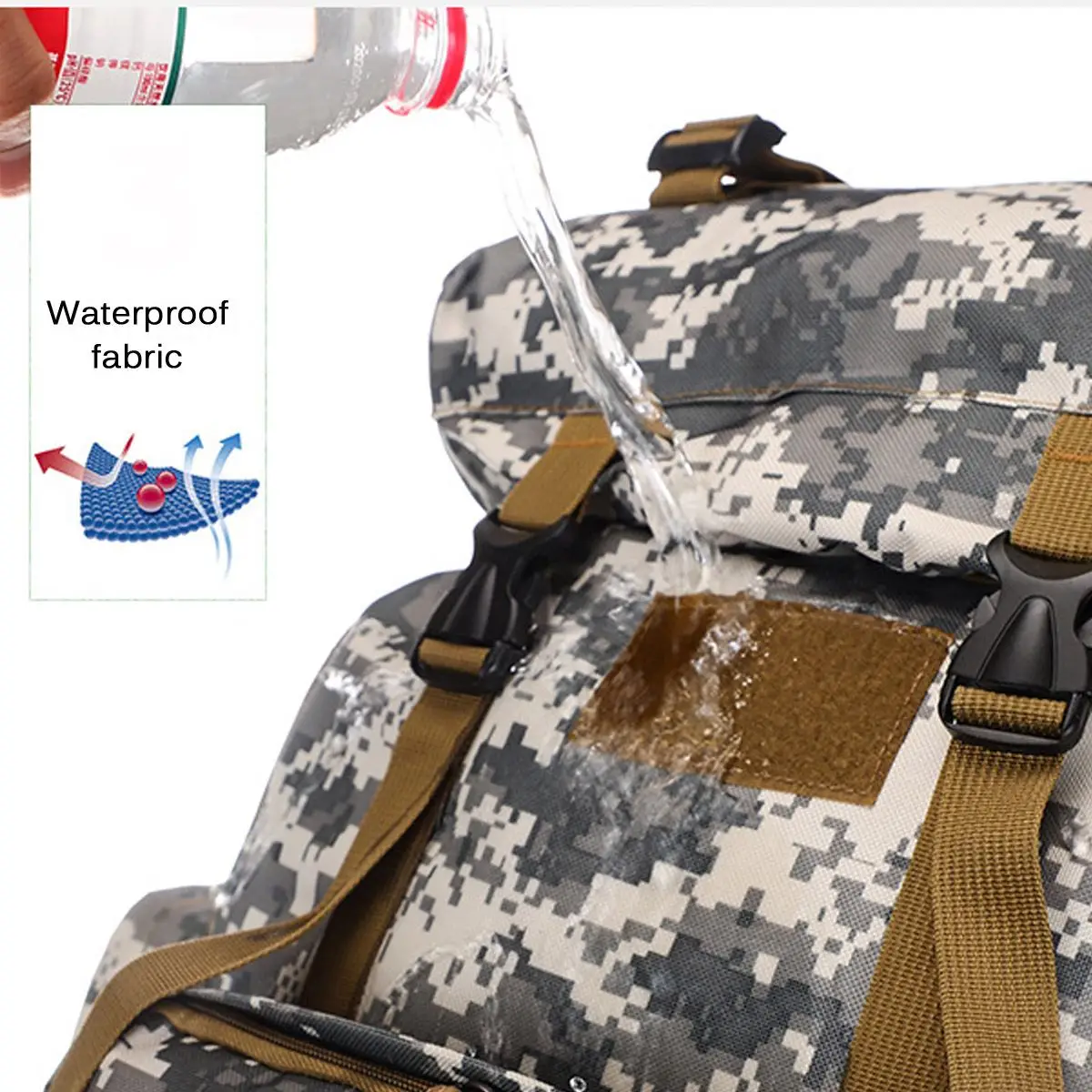 

80L Large Capacity Military Tactical Backpack Outdoor Hiking Climbing Camping Bag Camouflage Backpack Men Travel Rucksack