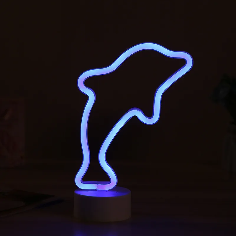 Собака Форма двухсторонняя освещение светодиодная неоновая лампа светильник