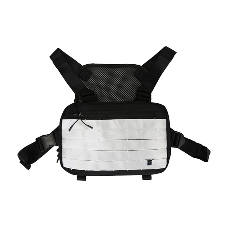B chest rig bag Мужская тактическая нагрудная сумка Уличная функциональная хип-хоп Сумка Многофункциональная Мужская нагрудная сумка оснастка нагрудная сумка Kanye West - Цвет: B chest rig bag