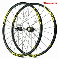 24 holes thru axis mtb bicycle 2627 529 six claw matte black wheel set straight pull spokes wheelset