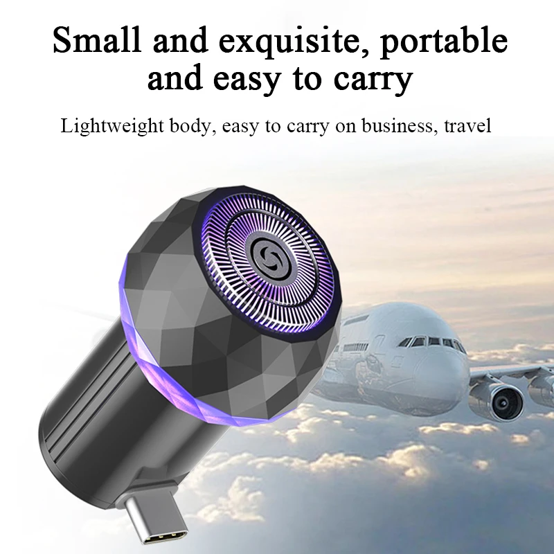 Мини электробритва для мужчин телефона XIAOMI HUAWEI (черная бритва)|Электробритвы| |