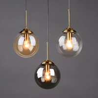 nordic glass ball pendant lights modern gold hang lamp home loft decor light fixtures for cafe dining room kitchen bedroom lamp