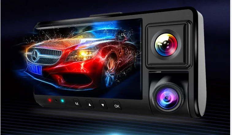 저렴한 듀얼 녹화 반전 비디오 스트리밍 미디어 무선 HD 야간 투시경 설치 전후 대시 캠 자동차, 무료