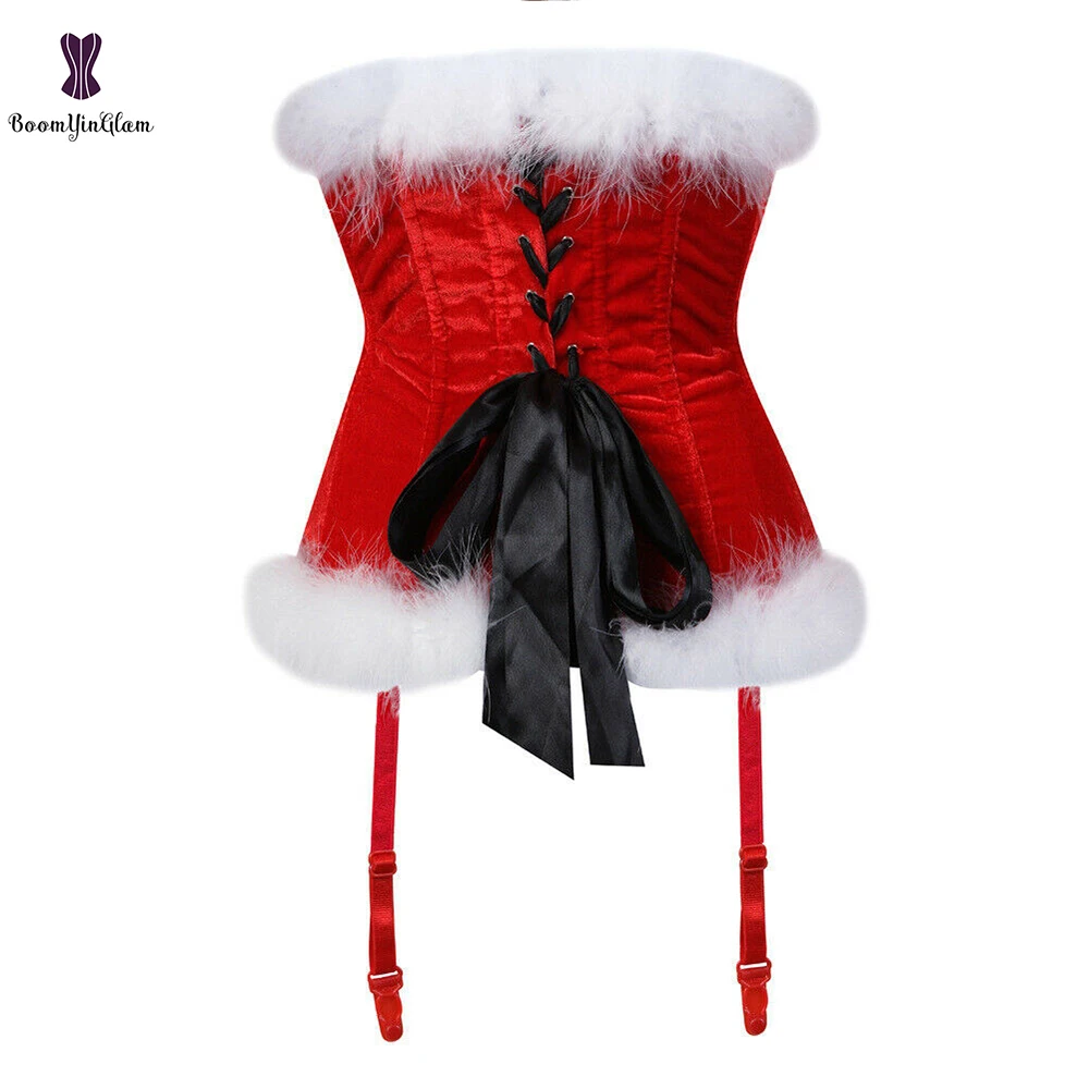 Красная одежда в форме тела вечерние костюмы бархатный корсет сердца