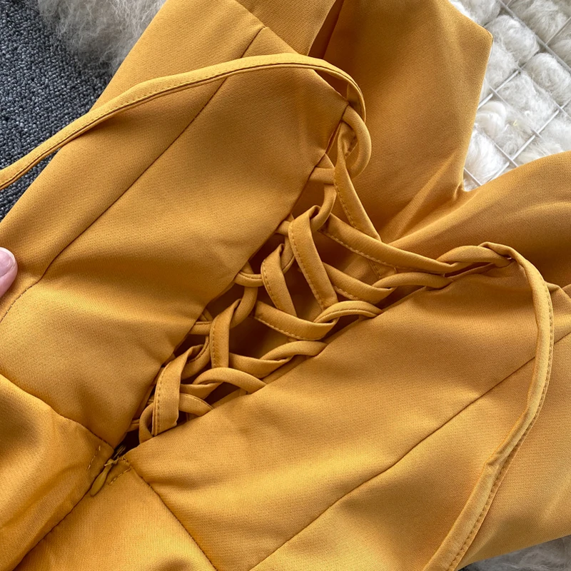 Женское винтажное однотонное платье без рукавов летнее трапеция с высокой