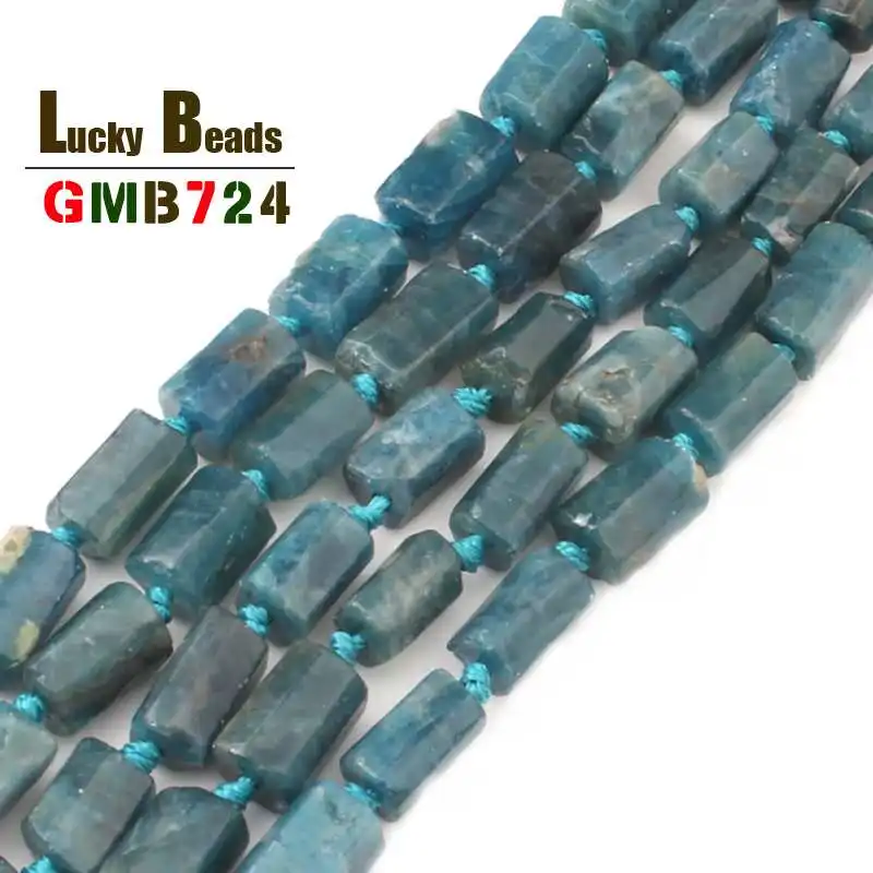 Бусины Из Натурального апатита 8*11 мм цилиндрические граненые бусины россыпью