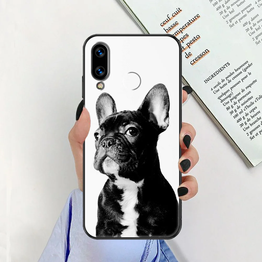 Чехол для телефона с французским бульдогом Huawei Honor 6 7 8 9 10 10i 20 A C X Lite Pro Play черный