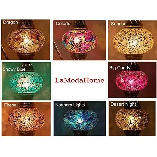 Турецкая лампа LaModaHome трава под заказ Тиффани 2021 мозаика витражное стекло бохо