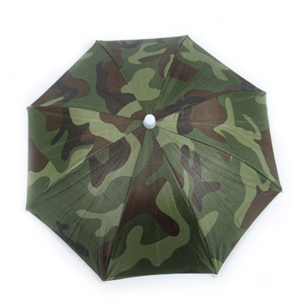 

Golf Fishing Caps Camping Fish Sun Day New Outdoor Foldable Sun Umbrella Hat Golf Headwear Cap Head Hat Hands Free Umbrella