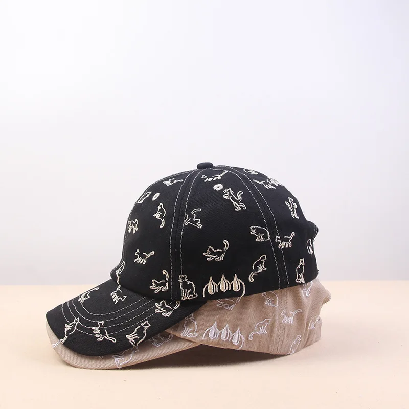 

Cotton Cartoon Cat Casquette Baseball Cap Adjustable Snapback Hats For Men And Women