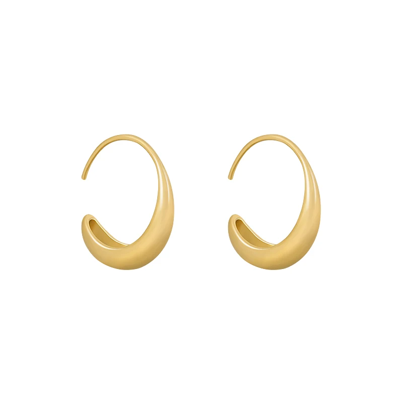 

2021 New Year Party Girl's Unusual Earrings Minimalist Metal Gold Retro Small Dangle Earrings For Woman Fashion Korean Jewelry
