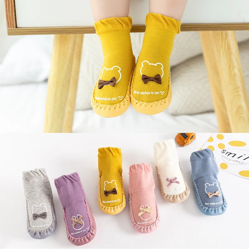 

spring and autumn Shoes period New baby cartoon Sock baby steps footgear tube floor antiskid soft-soled shoes Toddler socks