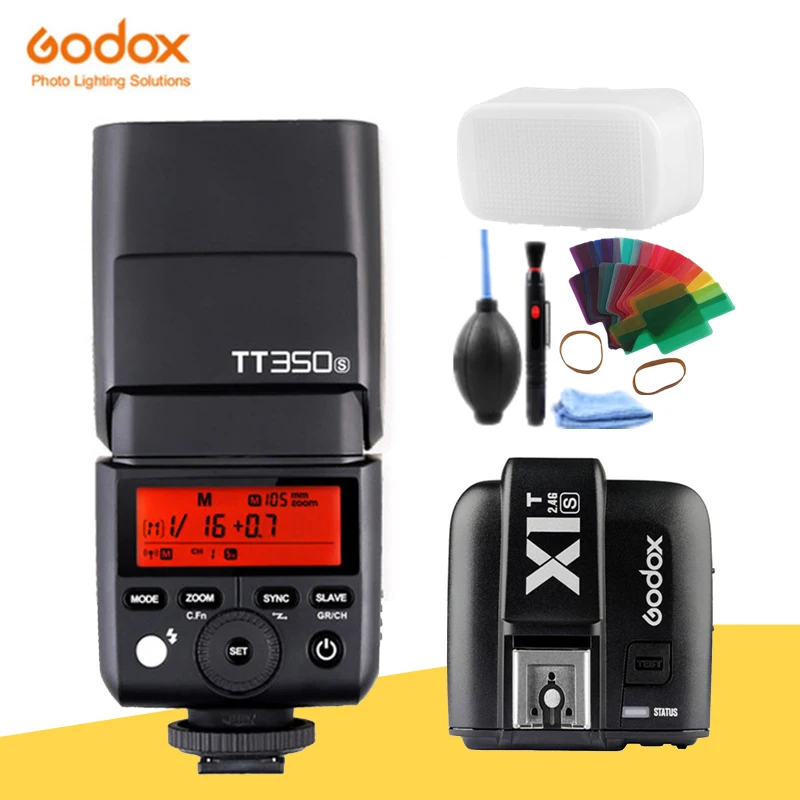 

Godox Mini Speedlite TT350S Camera Flash TTL HSS GN36 + X1T-S Transmitter for Sony Mirrorless DSLR Camera A7 A6300 A6500 A7 III