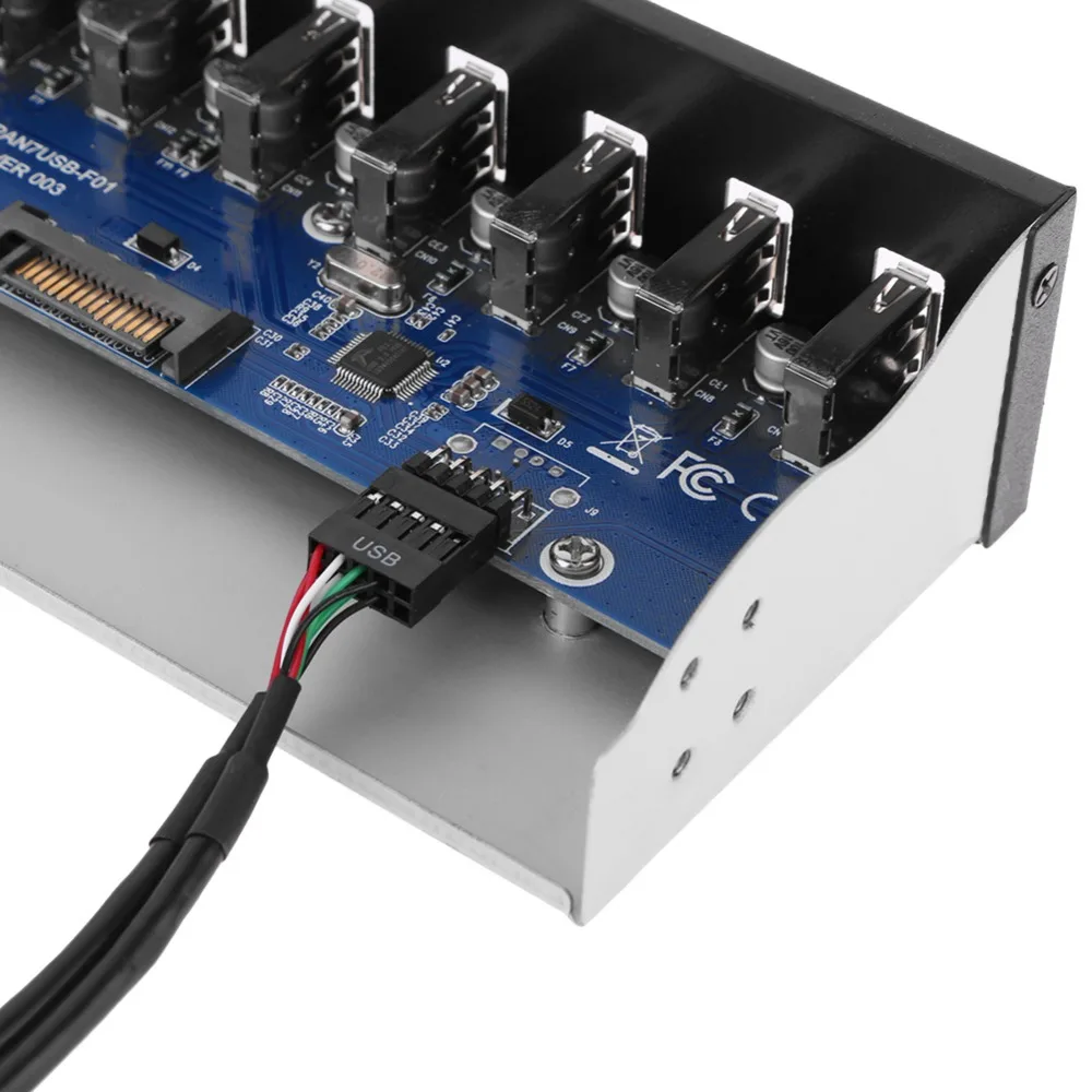 7 портов USB3.0 концентратор 5 Гбит/с CD-ROM отсек для привода Передняя панель концентратор 4 USB 2,0+ 2 USB3.0 19pin концентратор для зарядки расширительный кронштейн