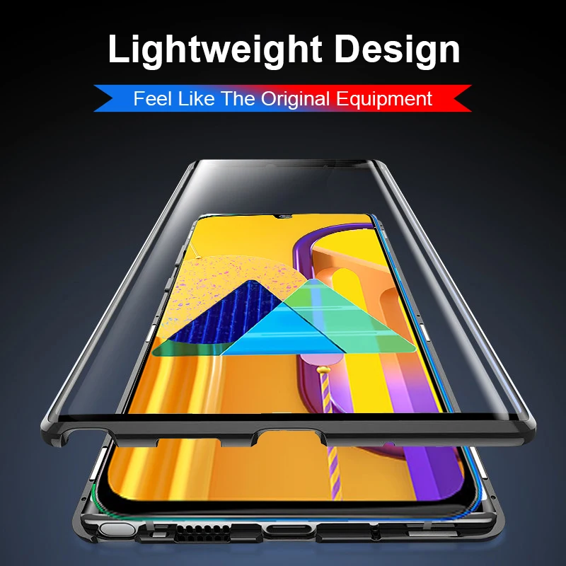 Чехол на магните для samsung Galaxy M30S двусторонний чехол из закаленного стекла 360 M 30 S