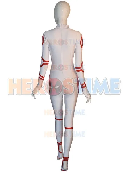 Костюм Широ Deadman Wonderland белый косплей-костюм и красный лайкра спандекс Zentai боди