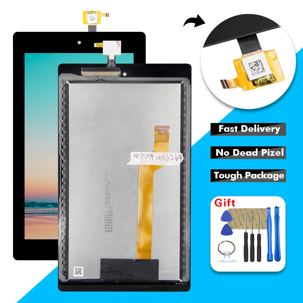 100% протестированный ЖК-дисплей для Amazon Kindle Fire HD 7 HD7 9-го поколения 2019 дюйма Alexa M8S26G