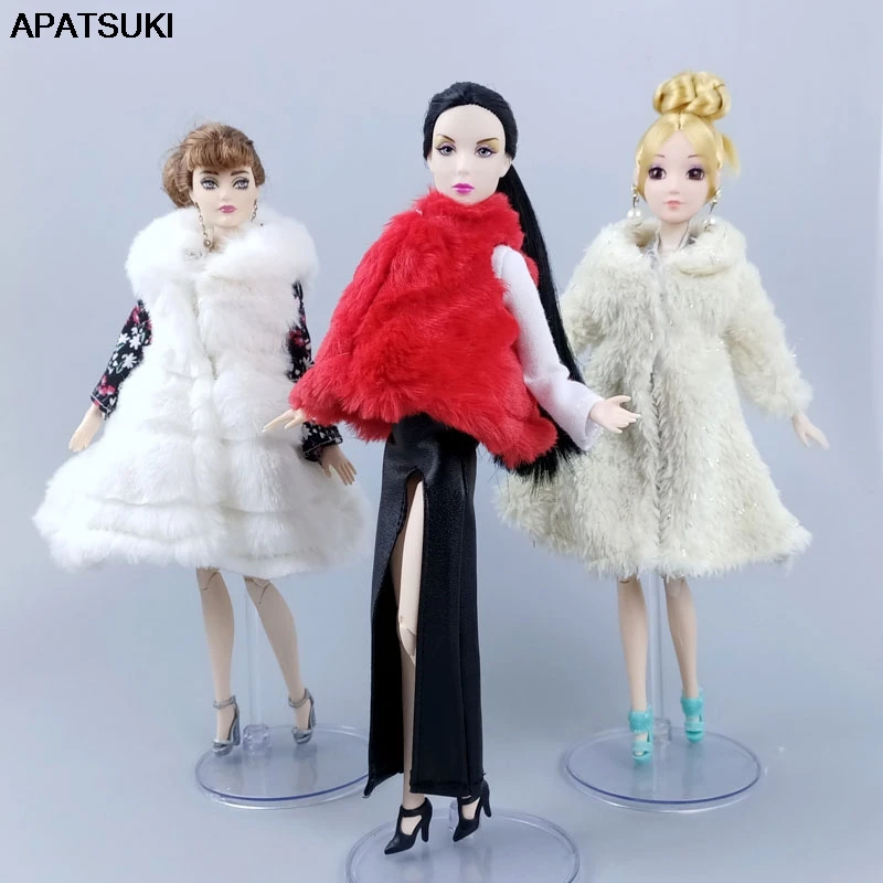 Коричневый зимний костюм для куклы 42 см