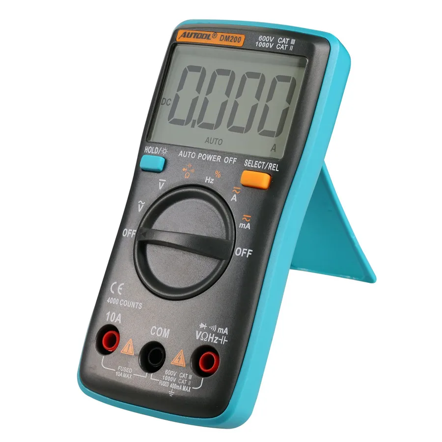 AUTOOL DM200 ЖК мультиметр цифровая схема диагностические инструменты LCD DC AC