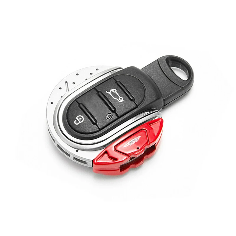GTinthebox Key Cover JCW Brake Disc Shape 3/4 button Key Fob Case Shell with Keychain Ring Belt For MINI Cooper F55 F56 F57 F60