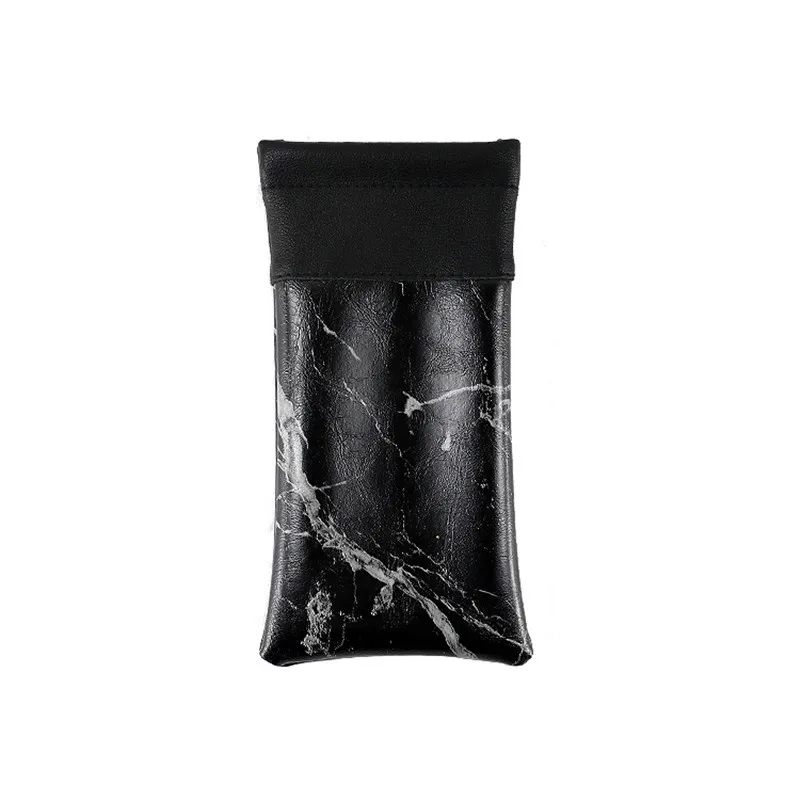 Marble Pattern Stitching Glassesbox With Elastic Pocket New Optical Eyewear Waterproof Pu Leather Bag Portable Protector | Аксессуары