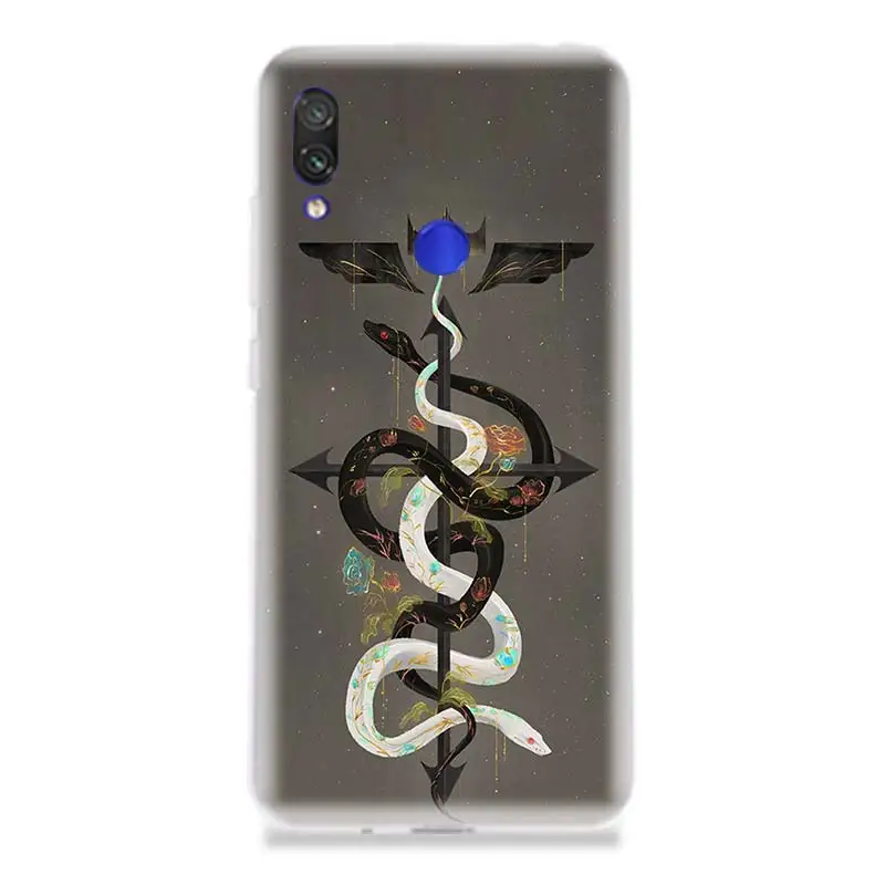 Змеей и папоротник чехол с изображением животного для телефона Xiaomi Redmi Note 7