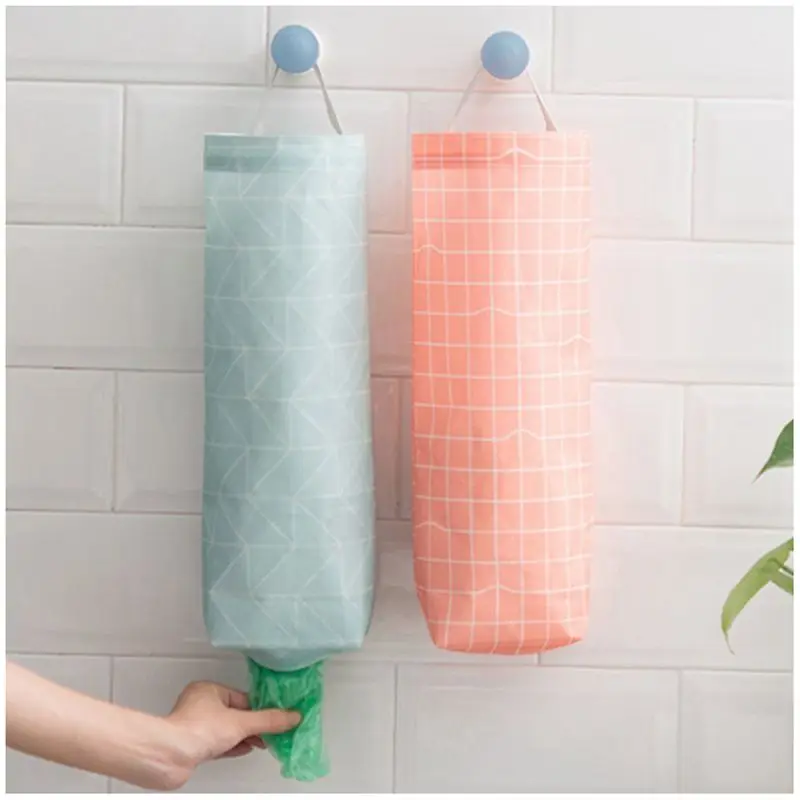 Promotion! Set of 2 Plastic Bag Holder Waterproof Wall Mount Grocery Dispenser Garbage Organizer with Easy Access Top an | Дом и сад
