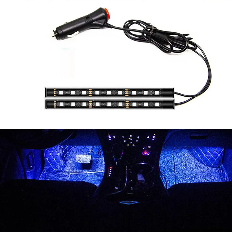Car interior LED foot sole decoration light strip for Ford Focus Fusion Escort Kuga Ecosport Fiesta Falcon EDGE/Explorer | Автомобили и