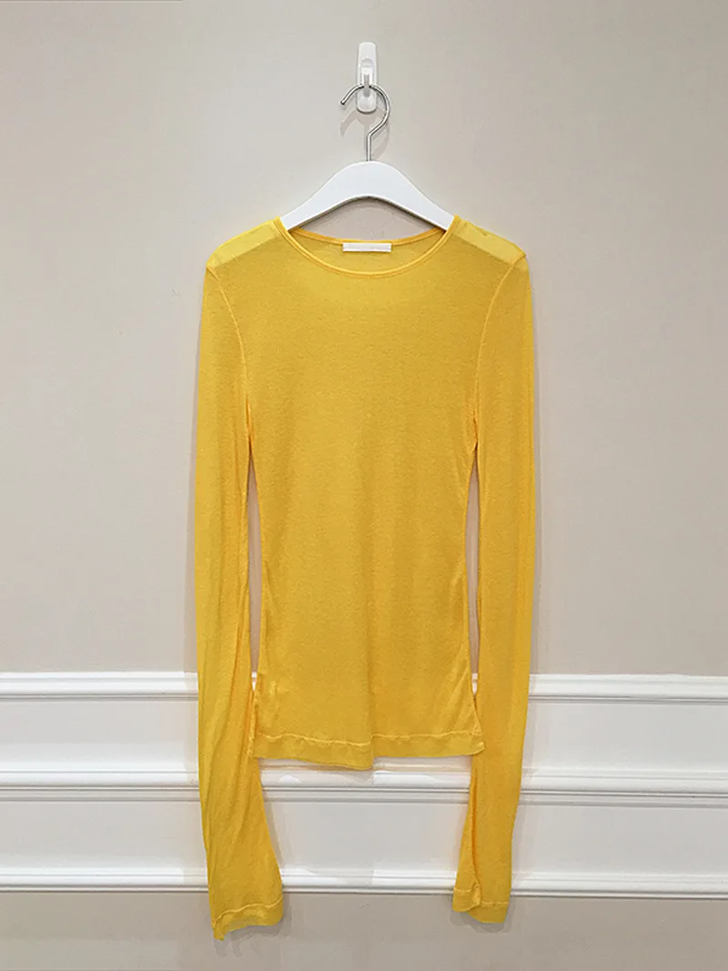 

Long Sleeve Casual Round Neck Loose Tunic Top T-Shirt spring summer White