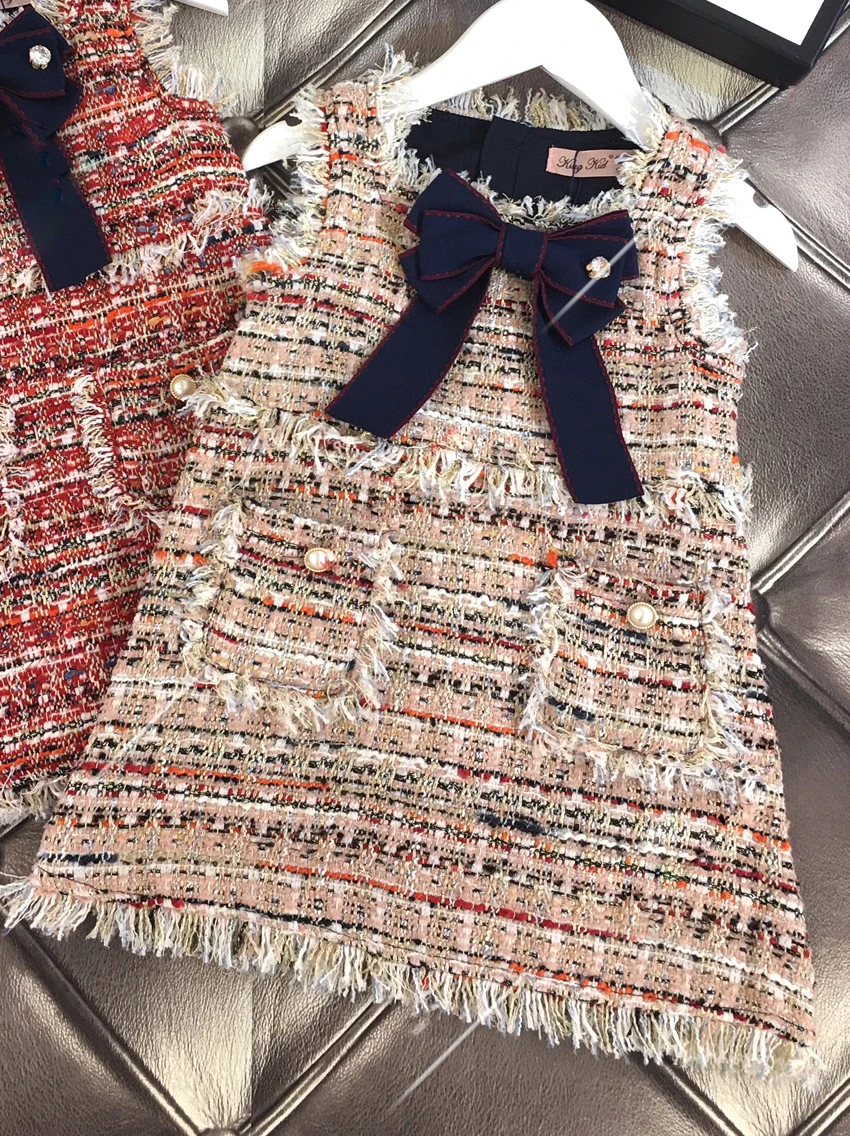 Платье-жилет для маленьких девочек с запахом вечерние платье принцессы