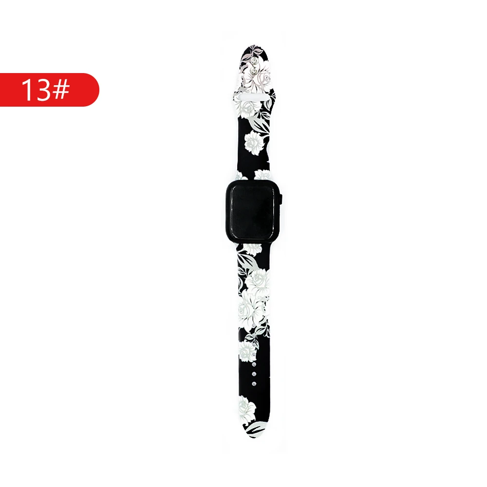 13 Ремешок для apple watch 5 4 ремешок 44 мм 40 мм correa iwatch 3 ремешок 42 мм 38 мм браслет силиконовый apple watch 5 4 3 2 1 Аксессуары для часов - Цвет ремешка: 13