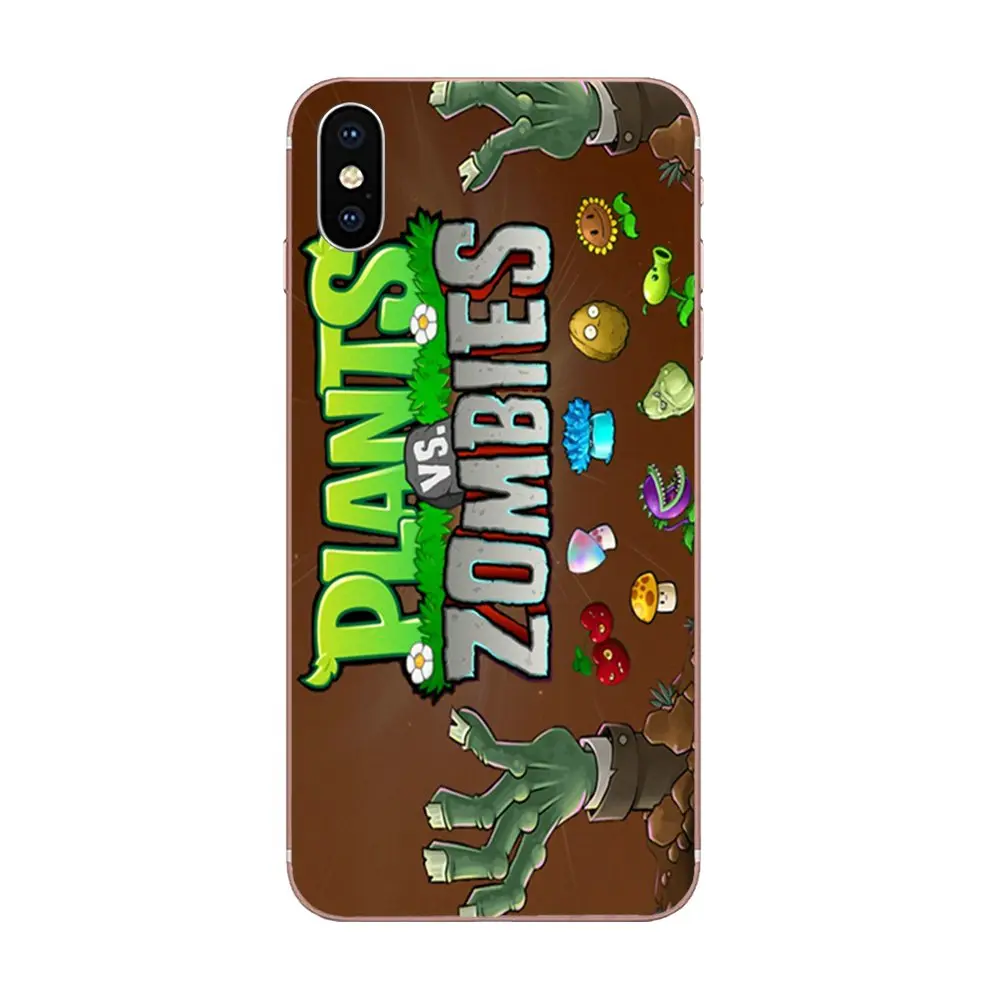 Мягкий Кап Coque с изображением героев Plants Vs Zombies Растения против Зомби для samsung Galaxy