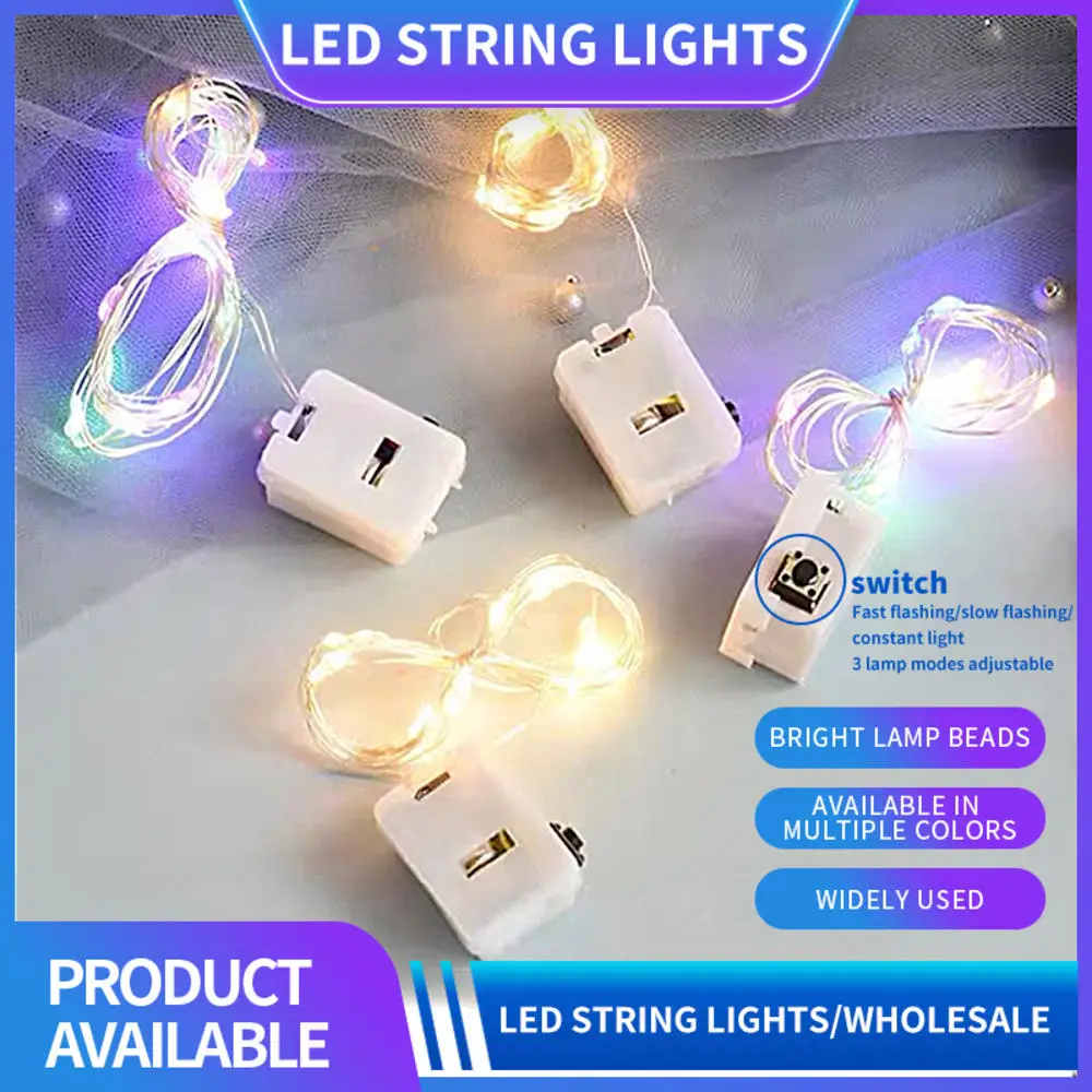 

LED Small Lantern Flashing Light 0.5M 1M 2M LED Light String Fairy Three-modes Fairy Tale Light Gift Box Decoration Light