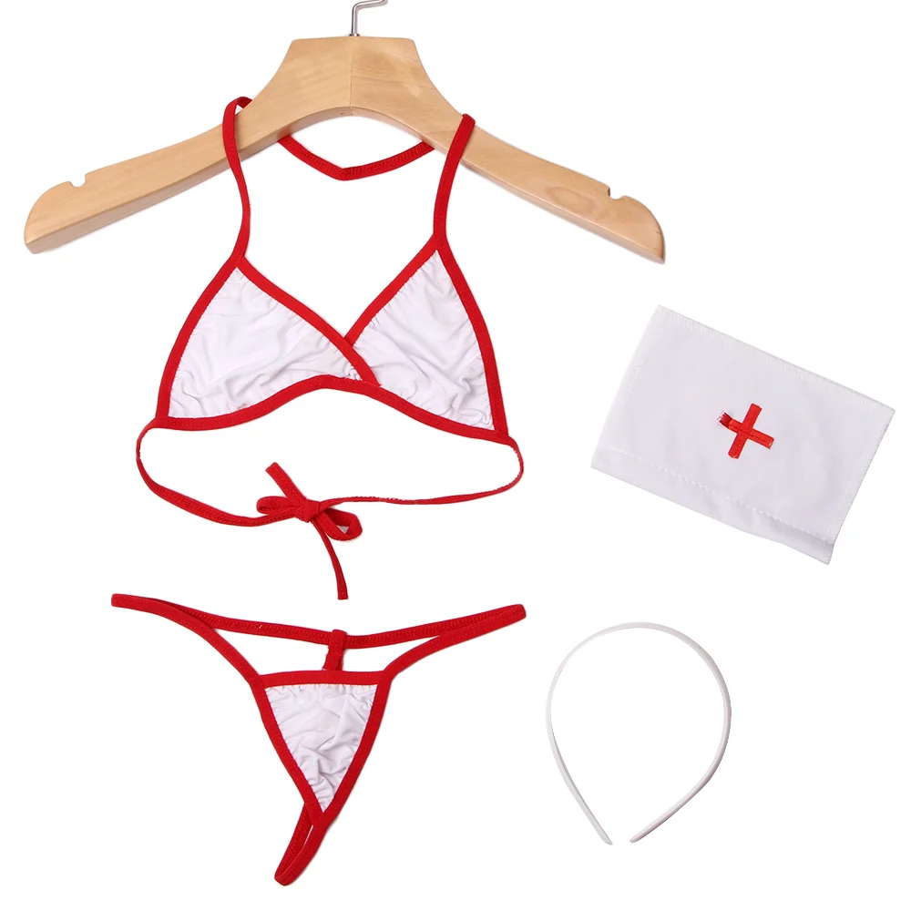 Костюм для косплея медсестры женское белье Babydoll Lenceria сексуальное нижнее