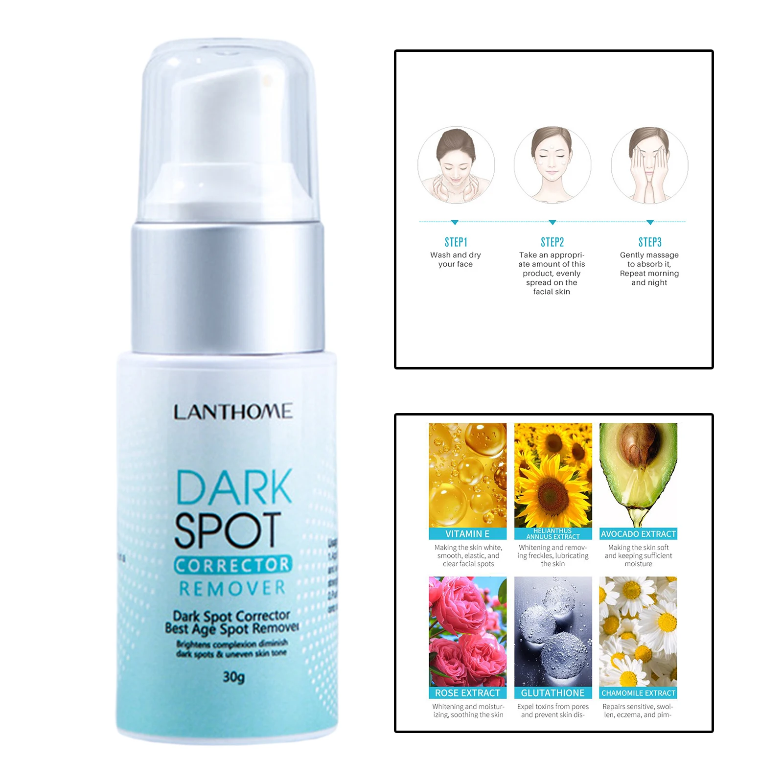 

Dark Spot Remover Fade Cream Corrector 30g for Melasma Reduces Age Spots