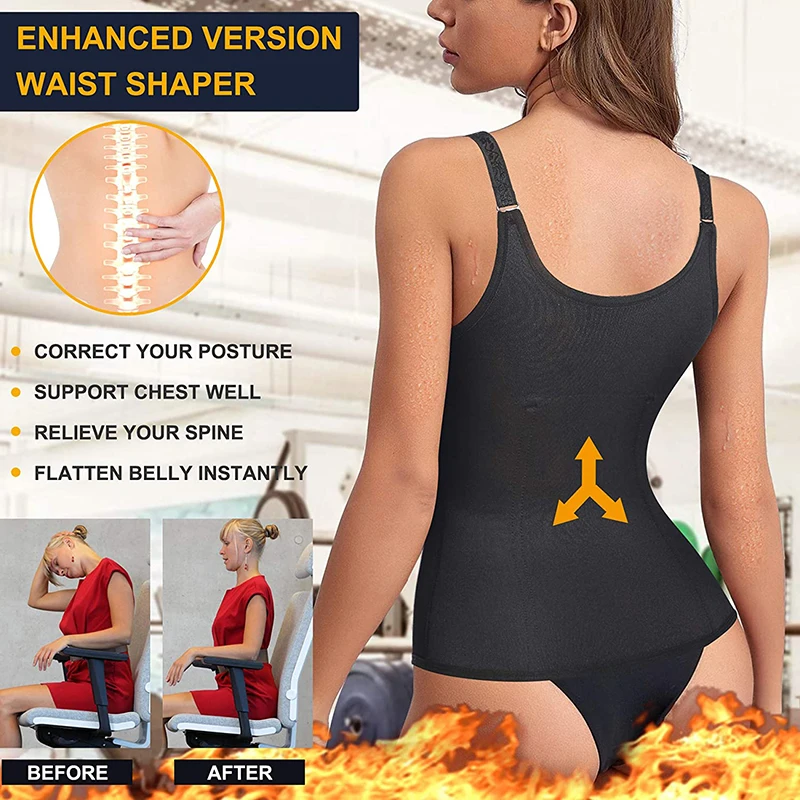 

Women Shapewear Waist Trainer Underbust Cincher Corset Vest Tummy Control Neoprene Body Shaper Back Support Girdle Shapewear