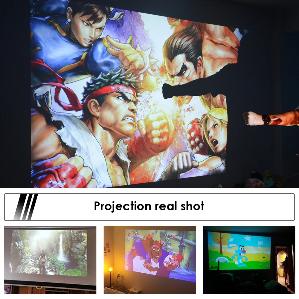 CRENOVA новейший светодиодный проектор с 1280*720P физическим разрешением Android 6 0 OS 3000