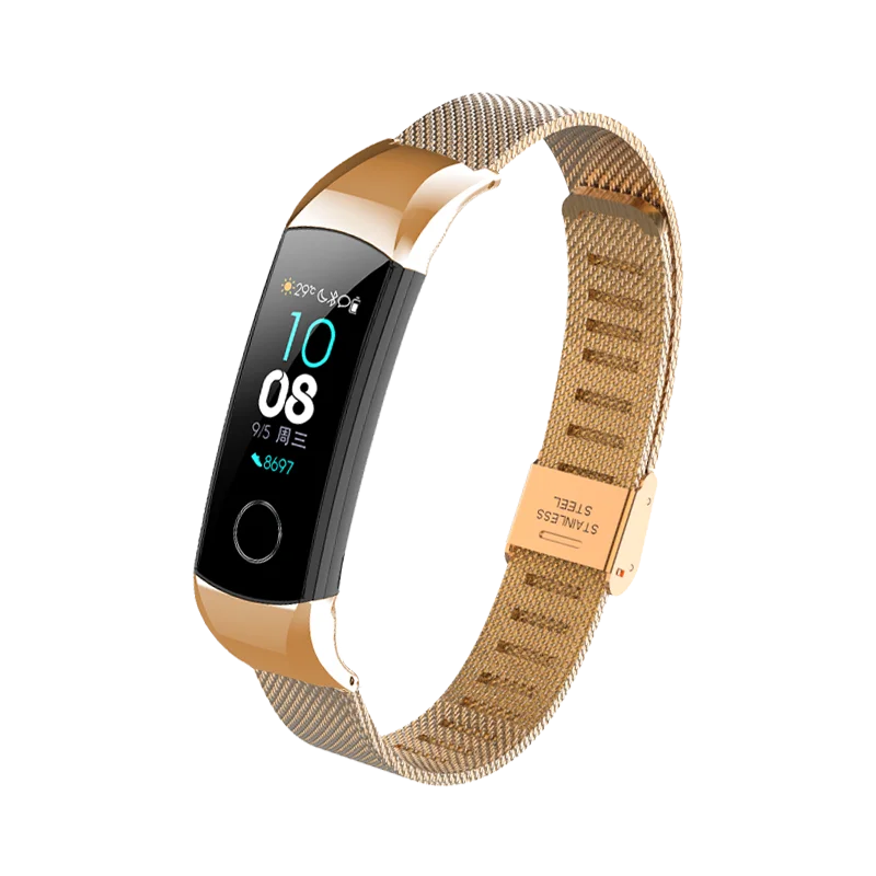 Металлический браслет ремешок для huawei honor Band 5/4 стандартная версия Смарт-Браслет спортивный браслет группа honor Band 4 нержавеющая сталь - Цвет: 7471