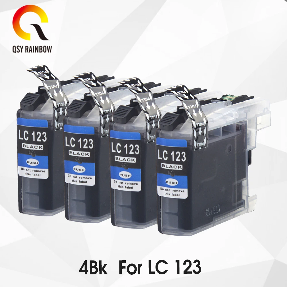 4bk LC123 LC-123 LC 123 XL LC123XL чернил струйные картриджи для Brother J4410DW J4510DW J4610DW J4710DW J470DW J6920DW принтер - Цвет: 4bk