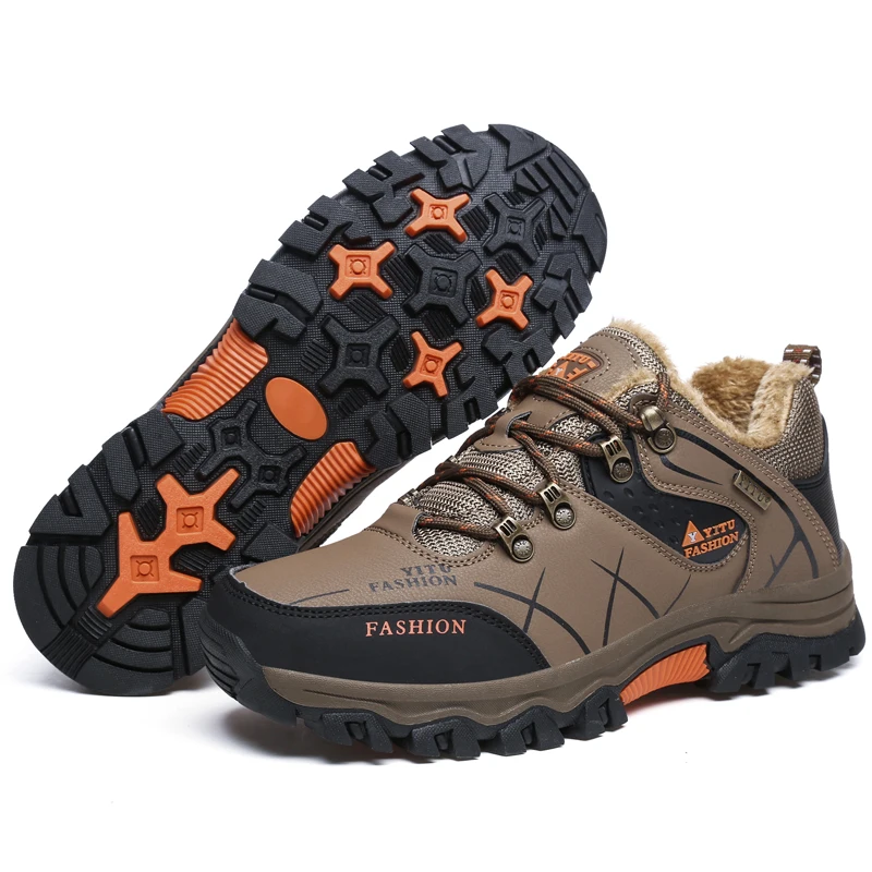 Men Profession Warm Hiking Shoes Waterproof Anti-Skid Outdoor Trekking High Quality Climbing Sports Plus Size 47 YTd-8527 | Спорт и