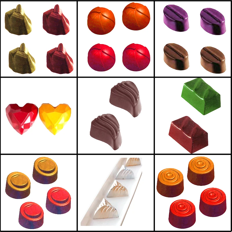 

Various Polycarbonate Chocolate Mold Love Diamond Round Stone Pattern Confectionery Baking Tray DIY Child Candy Mould