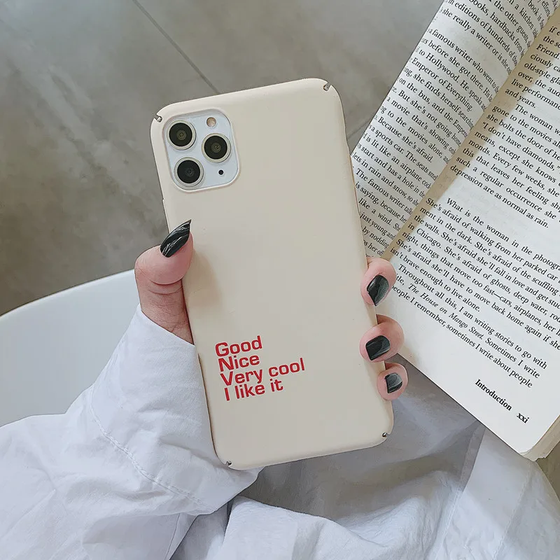 Арт ретро сплошной цвет письмо корейский чехол для телефона iPhone 11 Pro Max X Xsmax XR Xs 6 6S 7