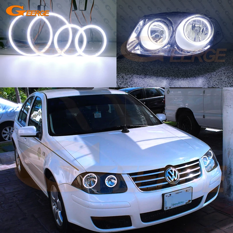 Для Volkswagen VW Jetta City MK4 2007 2008 2009 отличный ультра яркий COB комплект светодиодов глаза