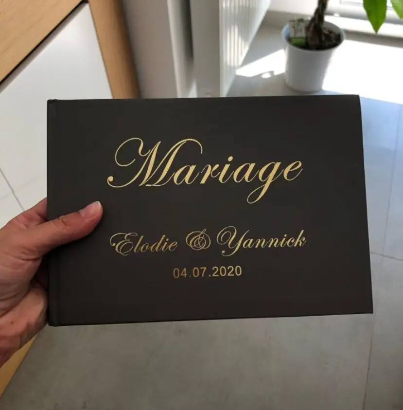 

Personalized Bride & Groom Wedding A5 A4 size Guest book,Alternative Custom Rustic book,Couple Wedding Guest book Ideas Book