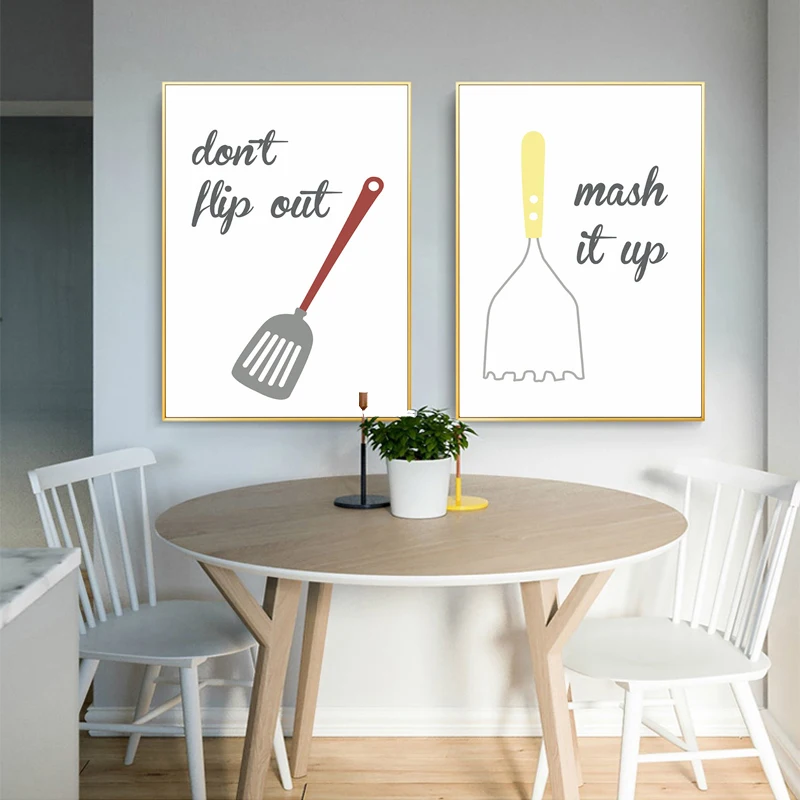 Современный плакат кухонный холст искусство Юмористическая шутка рисование на