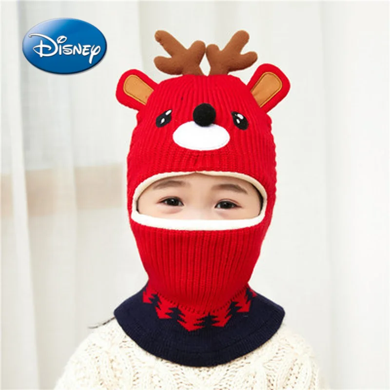 

Disney Princess Children's Cartoon Hat 2021 Winter New Plus Velvet Warm and Cold Earmuffs Fashion Casual Kawaii Plush Hat Scarf